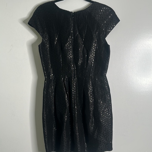 Club Monaco black slik blend mini dress size 6 shiny party - Picture 10 of 13